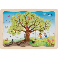 Goki Multilayer-Puzzle Apfelbaum in Jahreszeiten