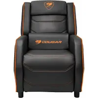 Cougar Gaming Sofa Ranger S, Gaming-Sessel, 160 kg, Gepolsterter Sitz, Universal, Schwarz/Orange, Schwarz, Orange