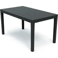 Mojawo Gartentisch Outdoortisch Campingtisch Anthrazit 138x80x72cm Holz-Optik