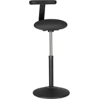 Rovo Chair Stehhocker SOLO mit Monopad, 3D-Gestrick, schwarz/schwarz