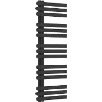 Neu.haus Handtuchheizkörper ’Slidre’ mit 15 Lamellen Stahl 120 x 50 cm Schwarz