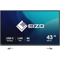 Eizo FlexScan EV4340X-BK, 108 cm (42.5"), 3840 x 2160 Pixel, 4K Ultra HD, LCD, 5 ms, Schwarz