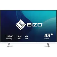 Eizo FlexScan EV4340X-WT, 108 cm (42.5"), 3840 x 2160 Pixel, 4K Ultra HD, LCD, 5 ms, Weiß
