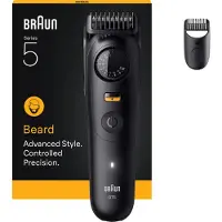 Braun BeardTrimmer 5 BT5500, Waschbar, Akku, Schwarz