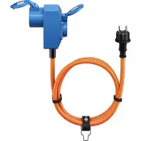 Goobay CEE-Adapterkabel 76222, 1,5 m, Schutzkontakt Stecker zu CEE-+ SK.-Kupplung