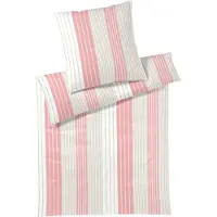 Elegante Mako Jersey Bettwäsche Range korallrot 135x200 cm + 80x80 cm