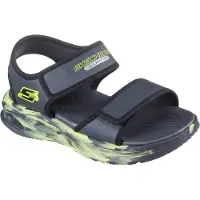 SKECHERS S-Lights: Sola Glow Sandal - Fusion Brights 407032L-CCBK, Sandalen, für Jungen, Grau