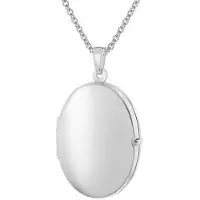 Trendor 28384 Damen-Halskette mit 26 mm großem Medaillon 925 Silber Rhodiniert