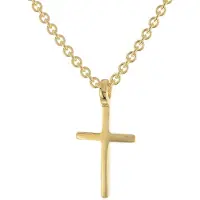 Trendor 28349 Halskette Mit Kleinem Kreuz-Anhänger Gold 333/8K
