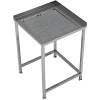 CombiSteel Ecktisch mit Abtropfschale - 650 x 650 -