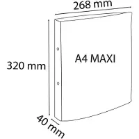 Exacompta Ringbücher »CHROMALINE PASTELL« einfarbig in Pastellfarben 4 cm A4 rot, 26.8x32 cm
