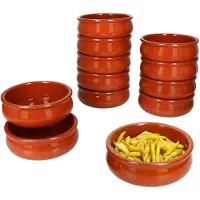 MamboCat 12x BERLIN Cazuela Schale bauchig Ø15,7cm Tonware Gr. M mediterran Antipasti