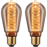 Paulmann 5068 Inner Glow Edition Set LED Innenkolben E27 230V 2x230lm 2x4W 1800K Gold Spiralmuster