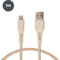 Ksix B0914ECO02, 1 m, Lightning, USB A, Männlich, Männlich, Weiß