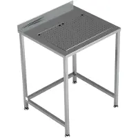 CombiSteel Arbeitsplatte - Integriertes Abtropfbecken - 700 x 650 - -