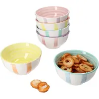 MamboCat Beach Pastello Stripes 6er Set Snack- &Dip-Schälchen 12cm 220ml pastell Streifen