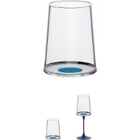 Trebonn Weißwein Weinglas / Tumbler SplitGlass Blau (Set von 2 Stück)