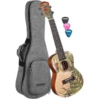 Cascha HH 2606 Art Series Konzert-Ukulele Leafy