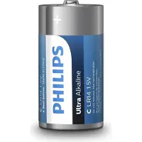 Philips Batterie LR14E2B/10, Einwegbatterie, Alkali, 1,5 V, 2 Stück(e), 26,2 mm, 50 mm
