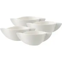 Villeroy & Boch Tasse "Suppentassen NewWave 450 ml 4er Set weiß", weiß, Porzellan, Trinkgefäße, Tasse