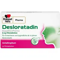 Queisser Pharma GmbH & Co. KG Desloratadin Doppelherzpharma 5 Mg Filmtabletten 50 St