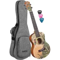 Cascha HH 2610 Art Series Tenor Ukulele Leafy