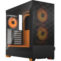 Fractal Design Pop Air, Tower, PC, Schwarz, Orange, ATX, micro ATX, Mini-ITX, Stahl, Gehärtetes Glas, Gaming