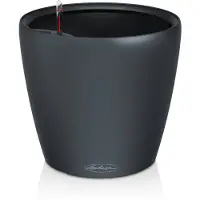 Lechuza Übertopf CLASSICO Color LS 43, schiefergrau, Ø 43 x 39 cm, aus Kunststoff, für innen und außen, Wasserspeicher und Innentopf