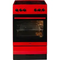 Amica SHC 11506 R, Freistehender Herd, Rot, Drehregler, Vorne oben, Emaille, Keramik