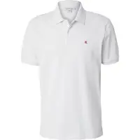 Calvin Klein Elegantes Herren Polo: Kurzarm, Weiß, Classic Fit mit Stickerei