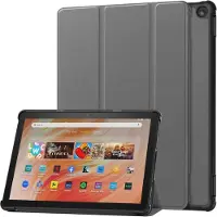 Lobwerk Cover für Amazon Fire HD 10 2023 13.Gen 10.1 Zoll Tablethülle Schlank mit Standfunktion und Auto Sle