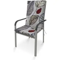 Doppler Stuhlauflage 54 x 48 cm grau bordeaux naturbelassen