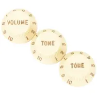 Fender Potikappen 1 Volume 2 Tone Aged White
