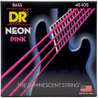Dr Strings NPB-45 HI-DEF NEON PINK Farbige Bass-Saiten 45-105