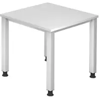 Hjh OFFICE PRO QUEO 8 S - Weiß 80 x 80 höhenverstellbar