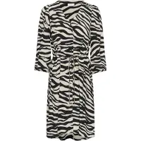 Kaffe Kleid in Creme/ Schwarz - 38