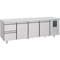 CombiSteel Gastro Edelstahl Kühltisch Kühltheke -2/+8°C 3 Türen 2 Schubladen 1/1GN