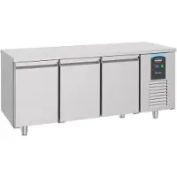 CombiSteel Gastro Edelstahl Kühltisch Kühltheke Kühlung -2/+8°C 3 Türen 1/1GN 385 L