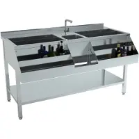 CombiSteel Cocktailtheke mit Spülbecken aus Edelstahl