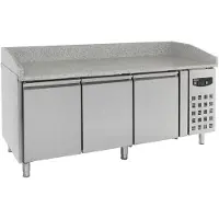 CombiSteel Pizzakühltisch mit Granitplatte und 3 Türen
