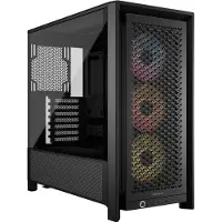 Corsair FRAME 4000D RS ARGB, Midi Tower, PC, Schwarz, ATX, EATX, micro ATX, Mini-ITX, Kunststoff, Stahl, Gehärtetes Glas, Gaming