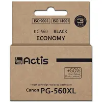 Actis KC-560 Canon Druckertinte, Ersatz PG-560XL; Supreme; 22ml; schwarz. Druckt 50% mehr als die OEM., Hohe (XL-) Ausbeute, Schwarz, Tinte auf Farbstoffbasis, 22 ml, 1 Stück(e), Einzelpackung