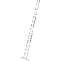 MUNK Günzburger Steigtechnik Sprossen-Schiebeleiter 3tlg. mit nivello-Traverse 3 x 10 Sprossen - 020610