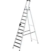 MUNK Günzburger Steigtechnik Stufen-Stehleiter einseitig begehbar mit clip-step 12 Stufen - 041512