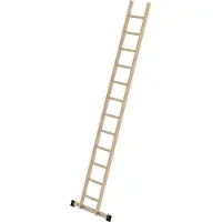 Günzburger Steigtechnik Sprossen-Anlegeleiter Holz mit Traverse 12 Sprossen - 033115
