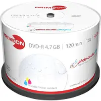 Primeon 2761207, DVD-R, Druckbar, Dvd-box, 50 Stück(e), 4,7 GB
