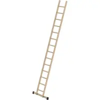 MUNK Günzburger Steigtechnik MUNK Holz-Anlegeleiter mit Traverse 14 Sprossen