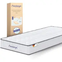 Arensberger JANA Federkernmatratze - 20cm Höhe - Matratze mit Gelschaum Schicht - H3 Mittelfest – 7 Zonen - Federkern - Liegekomfort 120x200cm