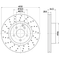 Hella Bremsscheibe PRO High Carbon 8DD 355 127-941