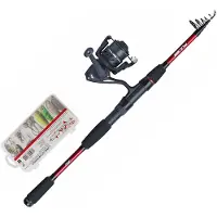 Berkley Pulse 210 5-25g Ready to Fish Angelcombo SIOC Barsch-/Zander-Angelset mit Angelschnur und Gummifisch-Box